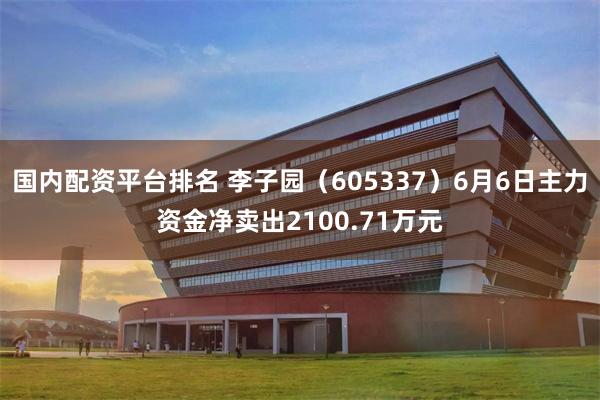国内配资平台排名 李子园（605337）6月6日主力资金净卖出2100.71万元